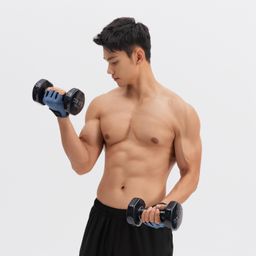 domyos 3 kg PVC Dumbbells Hex Shaped with 2 Years Warranty, Grey - Set of 2 image 3