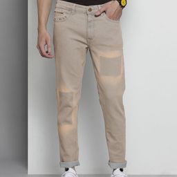 The Indian Garage Co Men Blue Slim Fit Heavy Fade Jeans-picture-29