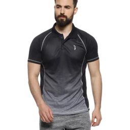Campus Sutra Black Polyester Polo T-Shirt-image-78