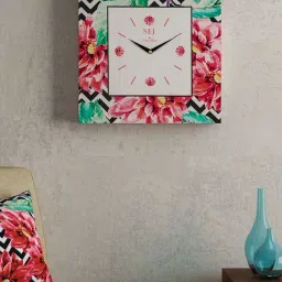 SEJ by Nisha Gupta White Framed Analogue Wall Clock - Set of 1-image-66