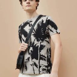 Fame Forever By Lifestyle Beige & Black Cotton Regular Fit Printed T-Shirt-image-45