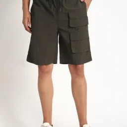 Bene Kleed Navy Abstract Shorts image 1