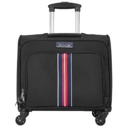 Tommy Hilfiger Nashville Black Solid Soft Cabin Overnighter Trolley Bag - 45 cm-57