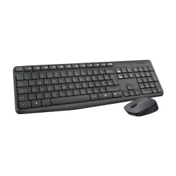 Logitech MK235 Wireless Keyboard & Mouse with Long Battery Life, Compatible with PC, Laptop (Black) image 1