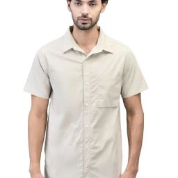 Woodland White Regular fit Solid Shirt-image-60