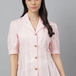 Hancock Pink Cotton Regular Fit Shirt-image-33