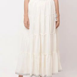 Globus White Maxi Skirt-image-76