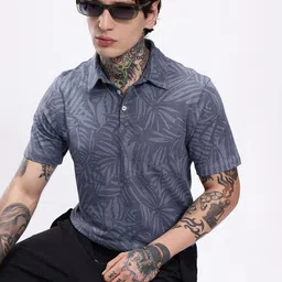 Kook N Keech Men Floral Printed Polo Collar T-shirt-picture-31