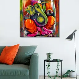 999store Multicolor Ganesha Wall Painting-21