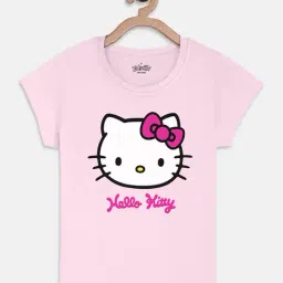 Hello Kitty Printed Tshirt For Kids Girls-picture-3