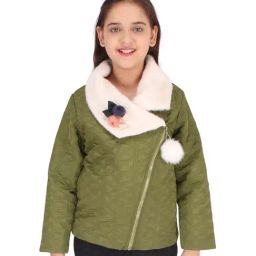 Cutecumber Kids Green Self Pattern Jacket-image-47