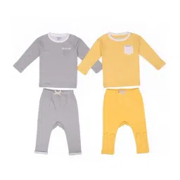 MiArcus Kids Multicolor Cotton Chequered T-Shirts Set - Pack of 2-51