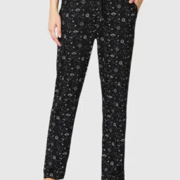 Van Heusen Black Printed Pajamas-image-71