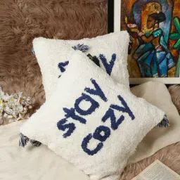 HOSTA HOMES White Cotton Cushion Covers - Set of 2-image-84
