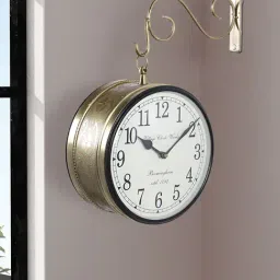 Aapno Rajasthan Gold Brass Classic Railway Clock-image-8