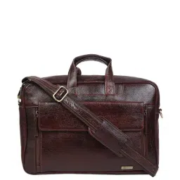 Teakwood Leathers Brown Leather Medium Messenger Bag-33