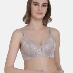Curvy Love Light Brown Under-Wired Padded Plunge Bra-image-39