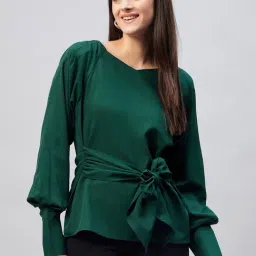 Rare Dark Green Regular Fit Top-picture-11