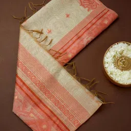 Soch White & Red Woven Pattern Dupatta image 1