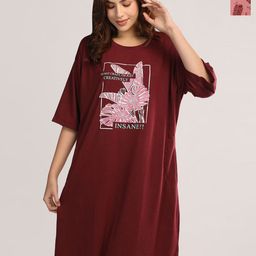 Duchess Women Pack Of 2 Printed Half Sleeve Oversized Nightdress-image-55