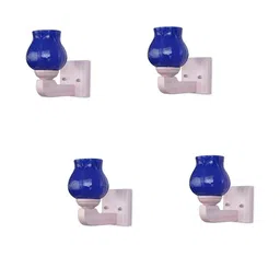 Somil Premium Designer Glass Wall / Night Lamp Elegant & Stylish Dcor Accent for Modern Interiors, color- Blue, Size- 21 X 26 X 20 CM-image-23
