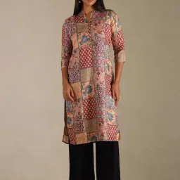 Soch Multi Colour Straight Fit Ethnic Motifs Kurta-picture-8