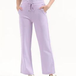 United Colors of Benetton Lavender Straight Fit Mid Rise Trousers-image-1