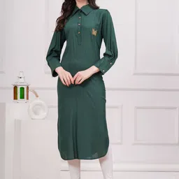 JC4U Shirt Collar Thread Work Kurta-picture-41