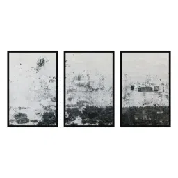 999store Grey Printed Rustic Abstract Art Paintings - Set of 3 image 2