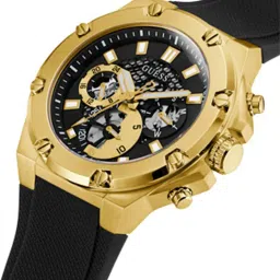 GUESS THIRD GEAR Men Round Gold Tone Dial Analog Watch - GW0334G2 image 4