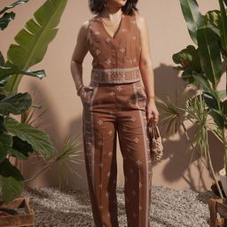 Vara By Vishudh Printed Vest & Palazzo Co-Ord Set-picture-47