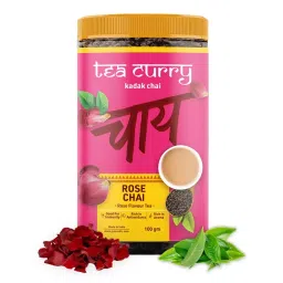 TEACURRY 100g Rose Flavored Chai for Immunity, Skin Glow, Stress-image-44