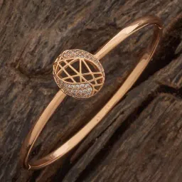 Kushal's Fashion Jewellery Rose-Gold Tone Kada for Women-picture-27