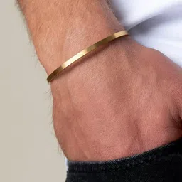 LITCHI Men Gold-Toned Stainless Steel Bracelet-picture-7