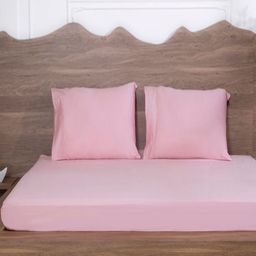 BELIHODE Pink King Bedsheet with 2 Pillow Covers-image-86
