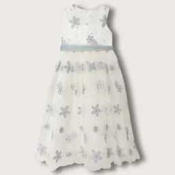 Blue Giraffe Kids White Embroidered Dress-image-69