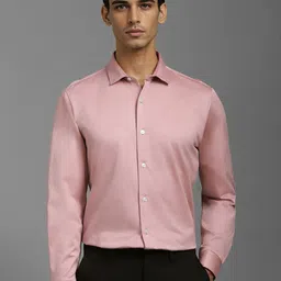 Louis Philippe Men Spread Collar Solid Cotton Slim Fit Formal Shirt-picture-31