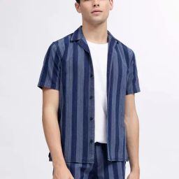 Iconic Dark Blue Relaxed Fit Shirt-picture-44