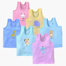 NEW TRINATH HOSIERY Kids Pack Of 6 Printed Cotton T-Shirts-42