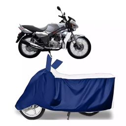 Auto Pearl Bike Cover for LML Graptor (White & Blue)-image-81