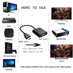 PremiumAV HDMI to VGA Adapter Black, MST-822 image 3