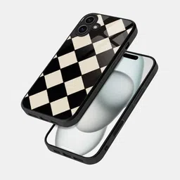 macmerise Geometric Printed iPhone 16 Bumper Case Mobile Accessories-17