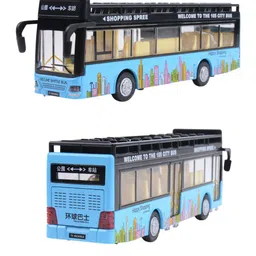 UKAXA Metal Double Decker Bus Toy Vehicles-16