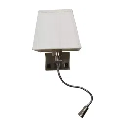 Fos Lighting Dual Bedside Wall Light and LED Light with White Square- LED-Flexi-Shade-UK-WL2-image-46