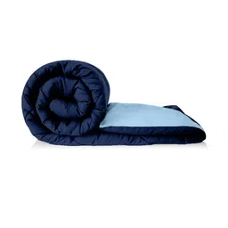 TrueYarns Navy Blue & Blue Microfiber Heavy Winter 233 GSM Single Bed Comforter-picture-34