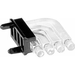 MENTOR PCB Mounted 4-Way Right Angle LED Light Pipe Quad-Level-Row Clear Dome Lens, 1296.1004 (Pack of 100 Pcs)-image-15