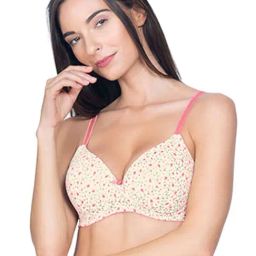 Amante Off White Non Wired Padded T-Shirt Bra-image-84