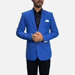 GARGIAN Master Cut Men Solid Slim-Fit Notched Lapel Blazers-picture-17