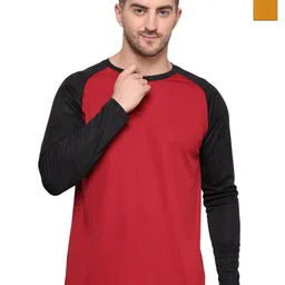 TQH Men Pack of 2 Dri-FIT Colourblocked Round Neck Slim Fit T-shirts-picture-23