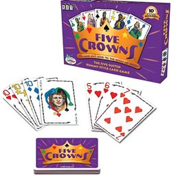 YAMAMA Five Crowns Card Game The Game Isn't Over Until The Kings Go Wild Five Suited Rummy-Style Card Game Family Game For Kids Adults And Friends Family - Multicolor-10